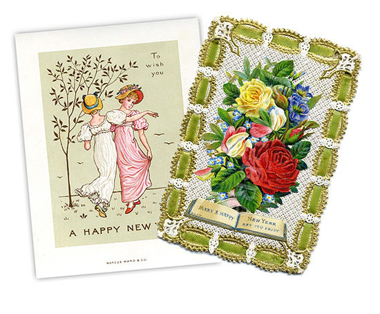 З 1860 Marcus Ward & Co запустили масове виробництво календарів і вітальних листівок