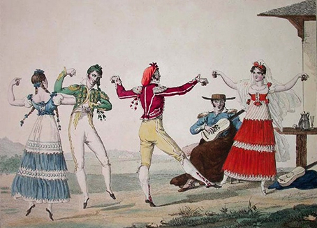 У іспанців же обійняти жінку під час танцю вважалося верхом непристойності, і за таку образу дами можна було серйозно поплатитися