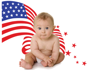 Якщо одному з батьків притаманний статус громадянина США, то немовля має повне право на отримання громадянства цієї країни