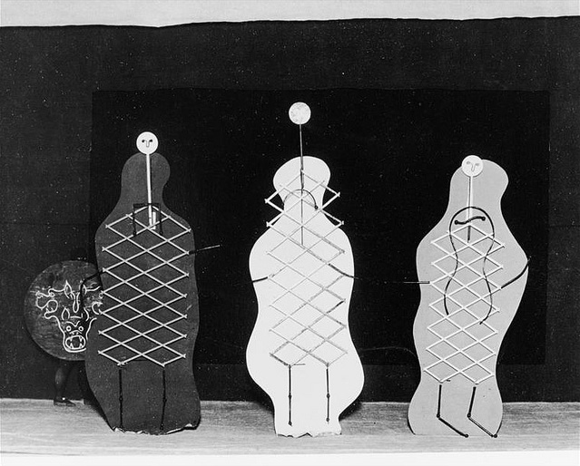 Рікунок Пікассо для декорацій до балету Меркурій - Три грації і Цербер, 1924